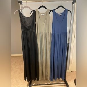 Lot of 3 sleeveless maxi dresses